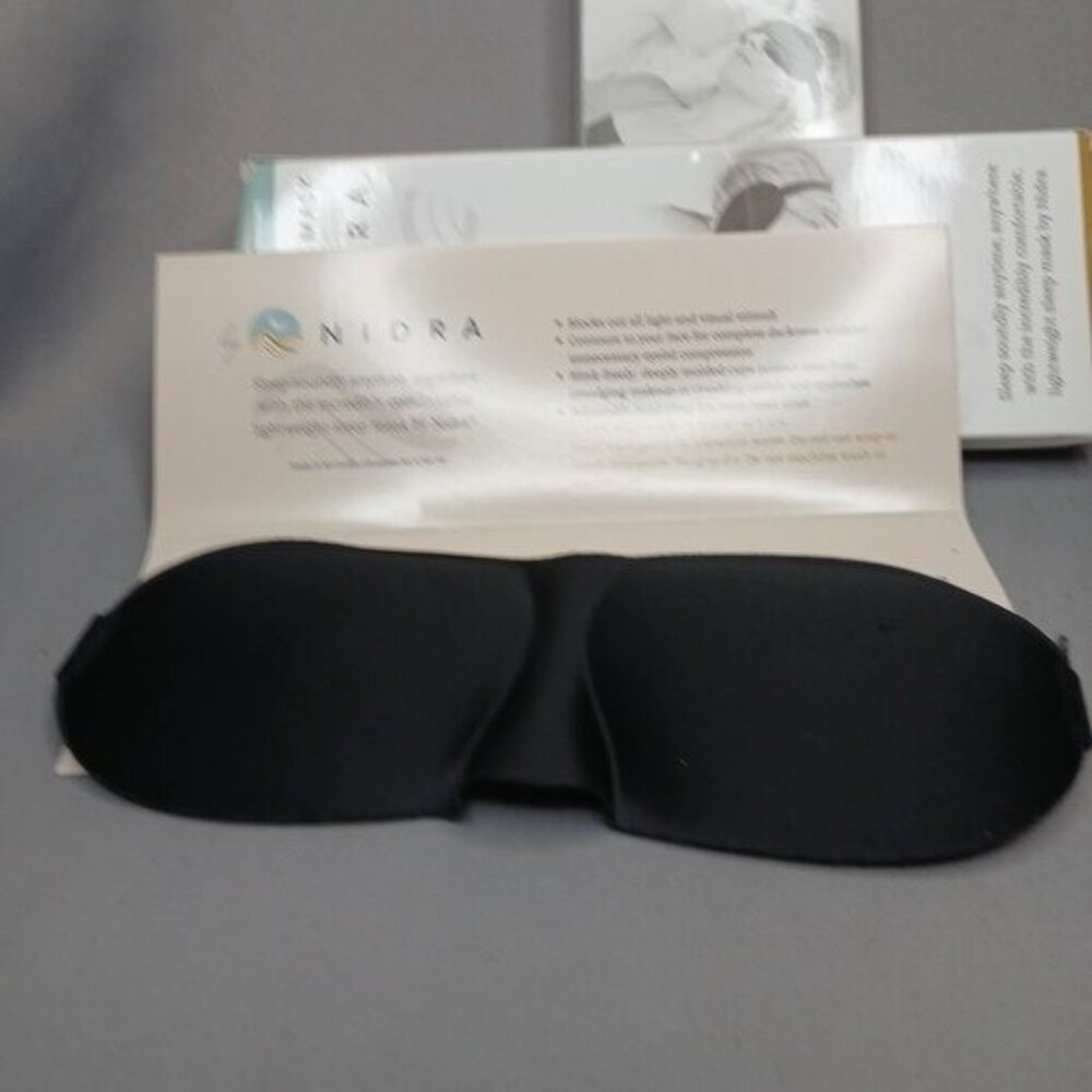NIDRA The Deep Rest Mask Set of 2 New in Box Old Stock Black Adjustable - Picture 4 of 8